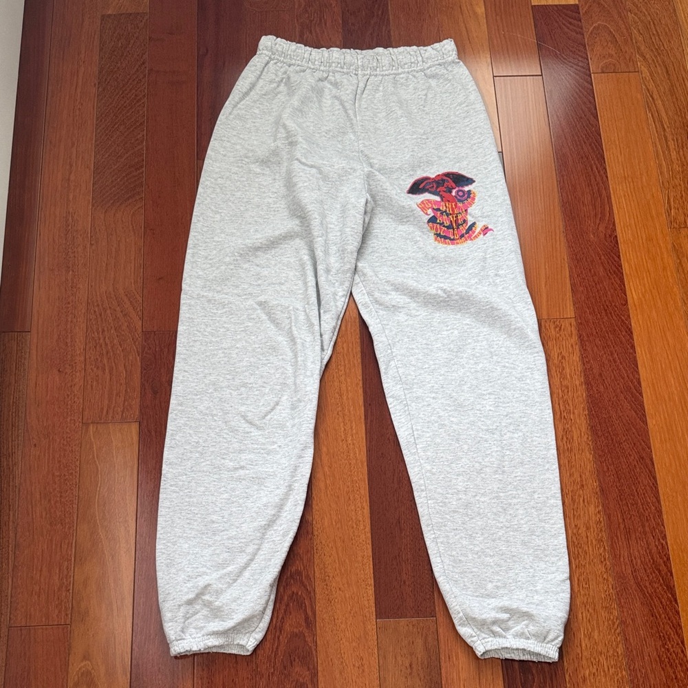 Boys Lie Gray Sweatpants with Colorful Patch NWOT